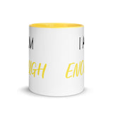 Motivational Coffee Mug " I am Enough"  Law of Affirmation Mug with Color Inside