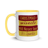 Christmas Gift Mug "Christmas Miracle" Holiday Season Gift Mug with Color Inside