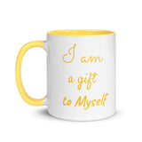 Motivational Coffee Mug "Gift to Myself" Law of Affirmation Coffee Mug with Color Inside