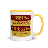 Christmas Gift Mug "Christmas Miracle" Holiday Season Gift Mug with Color Inside