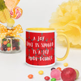 Christmas Coffee Mug " A joy Shared" exclusive Mug for Christmas Gift with Color Inside