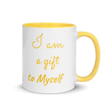 Motivational Coffee Mug "Gift to Myself" Law of Affirmation Coffee Mug with Color Inside