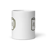 Christmas Gift Mug "Run Coffee & Christmas" Holiday Season White glossy Coffee mug