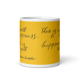 Motivational Mug "Happiness is the Path" Spiritual Buddha Meditation Coffee Mug