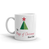 Christmas Gift Mug "Magic of Christmas" Holiday Season Mug White glossy mug