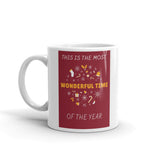 Christmas Gift Mug "Wonderful Time" White glossy mug best Holiday Season Gift