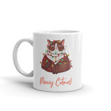 Christmas Gift Mug "Meowy Christmas" Best Gift for cat Lover for Holiday Season