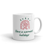 Christmas Gift Mug "Warmest Holiday" Holiday season Gift White glossy mug