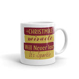 Christmas Gift Mug "Christmas Miracle" Holiday Season White glossy Gift mug
