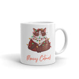 Christmas Gift Mug "Meowy Christmas" Best Gift for cat Lover for Holiday Season