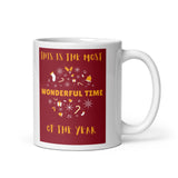 Christmas Mug " Wonderful Time" White glossy mug best gift for Hoilday Season