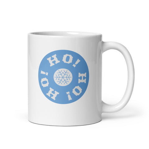 Christmas Gift Mug "Ho Ho Ho" Holiday Season White glossy mug