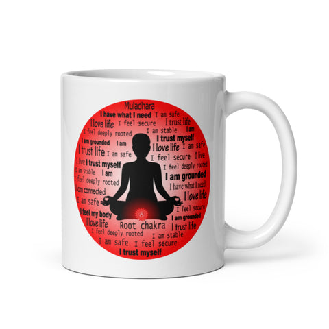 Chakra  Mug "I TRUST LIFE"  Spiritual Healing Meditation Coffee Mug