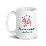 Christmas Gift Mug "Warmest Holiday" Holiday season Gift White glossy mug