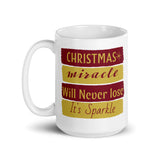 Christmas Gift Mug "Christmas Miracle" Holiday Season White glossy Gift mug