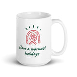 Christmas Gift Mug "Warmest Holiday" Holiday season Gift White glossy mug