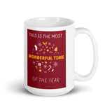 Christmas Gift Mug "Wonderful Time" White glossy mug best Holiday Season Gift