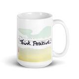 Motivational Mug "THINK POSITIVE"  Inspirational Law of Affirmation Coffee Mug