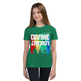 Motivational  Youth  T-Shirt " I AM DIVINE ENERGY" Positive Inspiring  Youth Short Sleeve  unisex T-Shirt