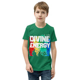 Motivational  Youth  T-Shirt " I AM DIVINE ENERGY" Positive Inspiring  Youth Short Sleeve  unisex T-Shirt