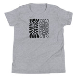 Youth Motivational T-Shirt "Abstract Leaf" Customized Youth Short Sleeve Unisex T-Shirt