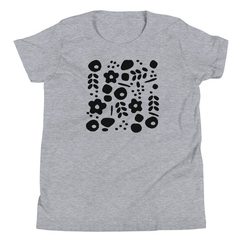 Motivational Youth T-Shirt "Flowers & Dots"  Custom designed Youth Short Sleeve Unisex T-Shirt