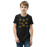 Motivational Youth T-shirt "Rainbow Line" Customized Youth Short Sleeve Unisex T-Shirt