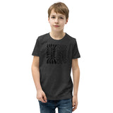 Youth Motivational T-Shirt "Abstract Leaf" Customized Youth Short Sleeve Unisex T-Shirt