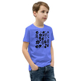Motivational Youth T-Shirt "Flowers & Dots"  Custom designed Youth Short Sleeve Unisex T-Shirt