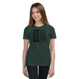 Youth Motivational T-Shirt "Abstract Leaf" Customized Youth Short Sleeve Unisex T-Shirt