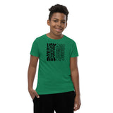 Youth Motivational T-Shirt "Abstract Leaf" Customized Youth Short Sleeve Unisex T-Shirt