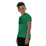 Youth Motivational T-Shirt "Abstract Leaf" Customized Youth Short Sleeve Unisex T-Shirt