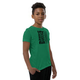 Youth Motivational T-Shirt "Abstract Leaf" Customized Youth Short Sleeve Unisex T-Shirt