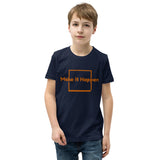 Motivational Youth T-Shirt "Make it Happen " Inspiring Law of Affirmation Youth Short Sleeve Unisex T-Shirt