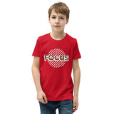 Motivational Youth T-Shirt "Focus" Inspiring law of Affirmation Youth Short Sleeve Unisex T-Shirt