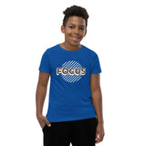 Motivational Youth T-Shirt "Focus" Inspiring law of Affirmation Youth Short Sleeve Unisex T-Shirt