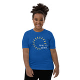 Motivational Youth T-Shirt "Time to Shine" Inspiring Law of Affirmation Youth Short Sleeve Unisex T-Shirt