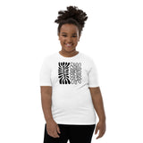 Youth Motivational T-Shirt "Abstract Leaf" Customized Youth Short Sleeve Unisex T-Shirt