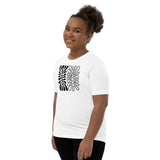 Youth Motivational T-Shirt "Abstract Leaf" Customized Youth Short Sleeve Unisex T-Shirt